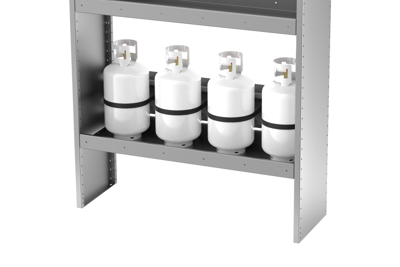 SHELF MOUNTED 4 BOTTLE HOLDER