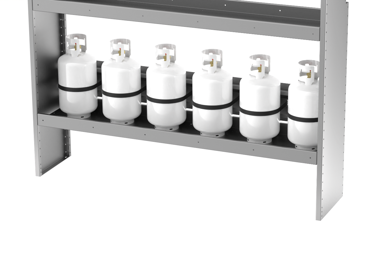 SHELF MOUNTED 6 BOTTLE HOLDER