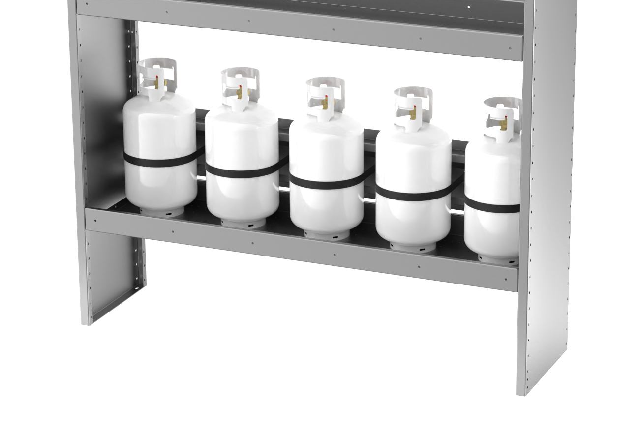 SHELF MOUNTED 5 BOTTLE HOLDER