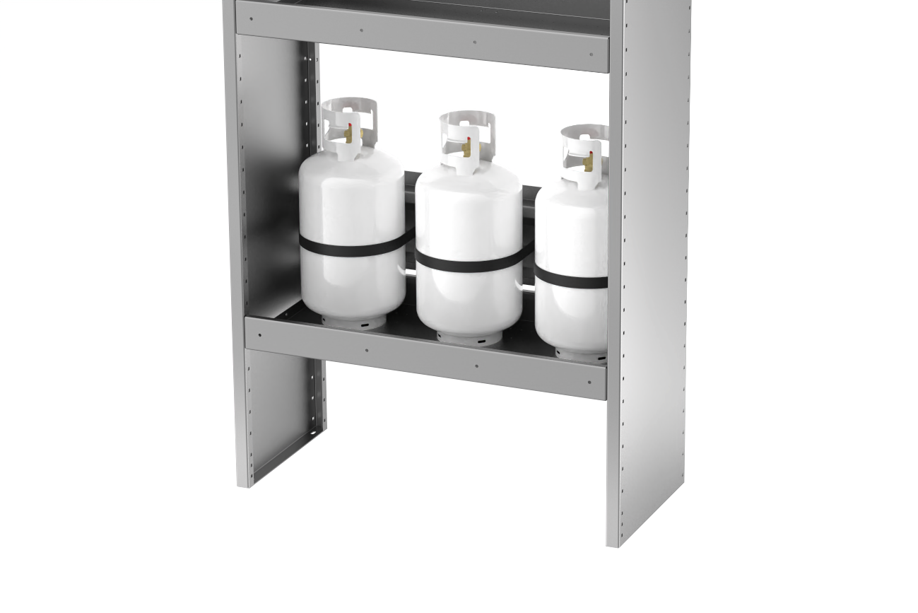 SHELF MOUNTED 3 BOTTLE HOLDER