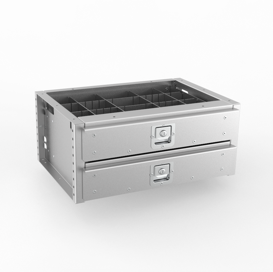 STACKED 2 DRAWER COMBO (DIVIDERS NOT INCLUDED)